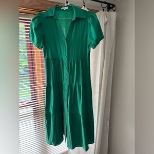 Green Button-Down Dress